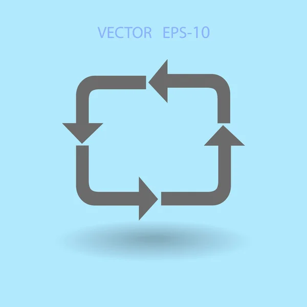Ícone plano de cíclico —  Vetores de Stock