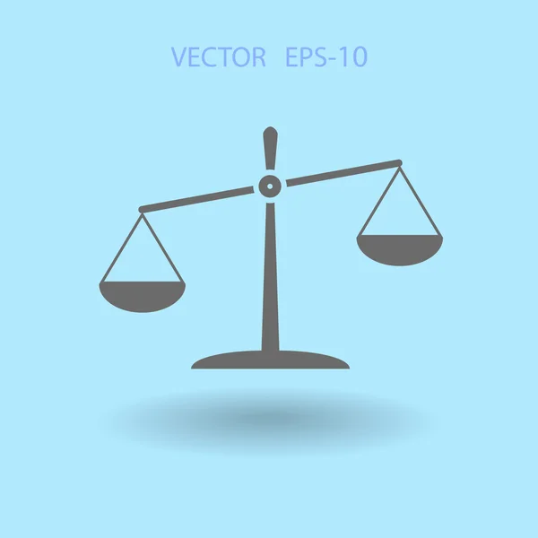 Platte pictogram van Justitie — Stockvector