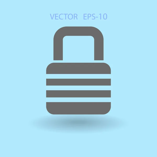 Flat icon of lock — Stock Vector