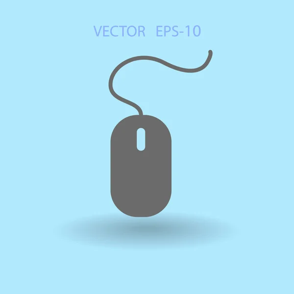 Plochý ikona myši — Stockový vektor