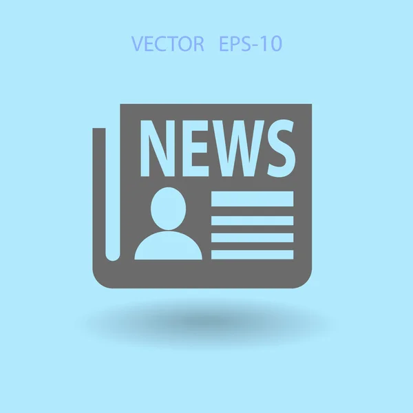 Flat  icon of news — Stock Vector