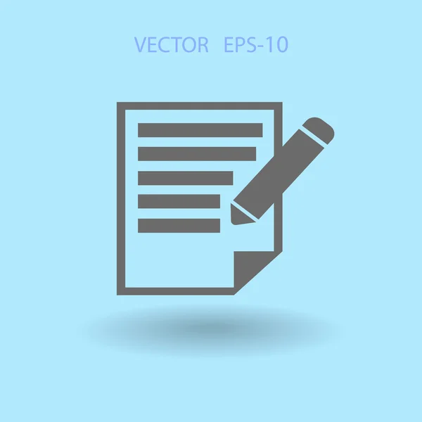 Icono plano de notas — Vector de stock