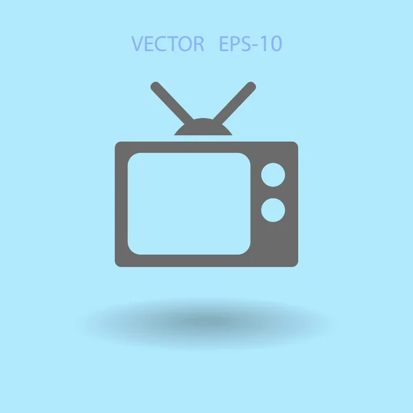 Ploché ikony tv — Stockový vektor