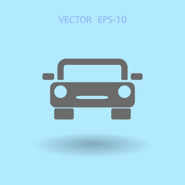 Flat long shadow Car icon, vector illustration — Stock Vector