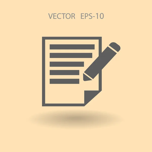 Platte pictogram van nota 's — Stockvector