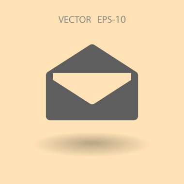 Mektubun düz simgesi