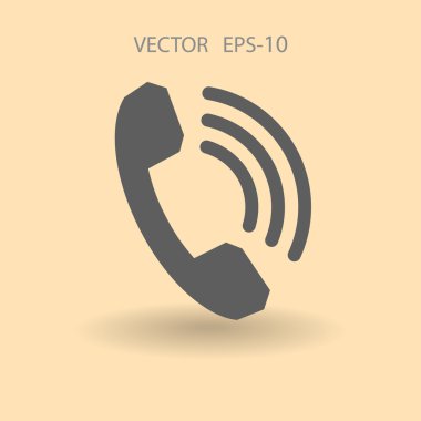 düz bir telefon simgesi