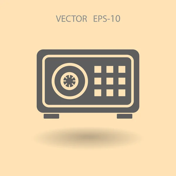 Ícone plano de cofre — Vetor de Stock