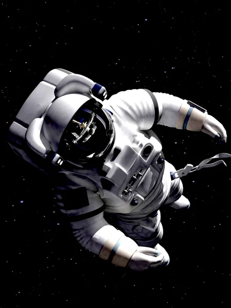 The astronaut in outer space against stars — Stock Photo, Image