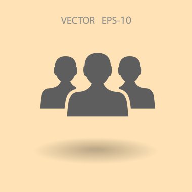 Takım çalışması, düz simgesi