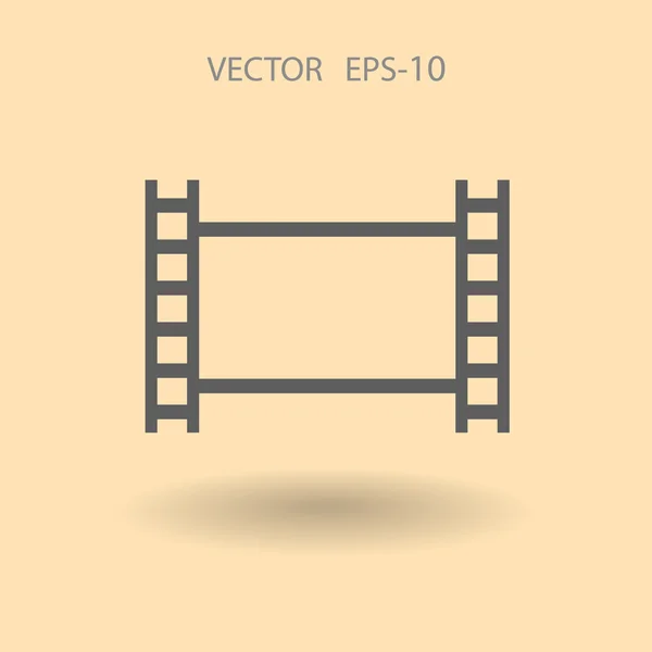 Ícone plano de vídeo — Vetor de Stock