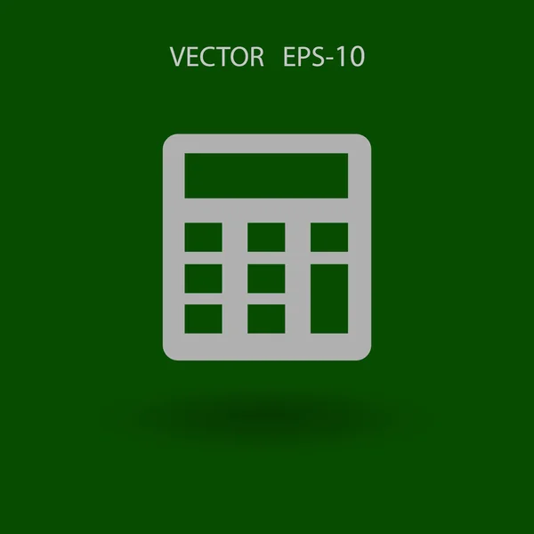 Lapos ikonjára, a számológép — Stock Vector