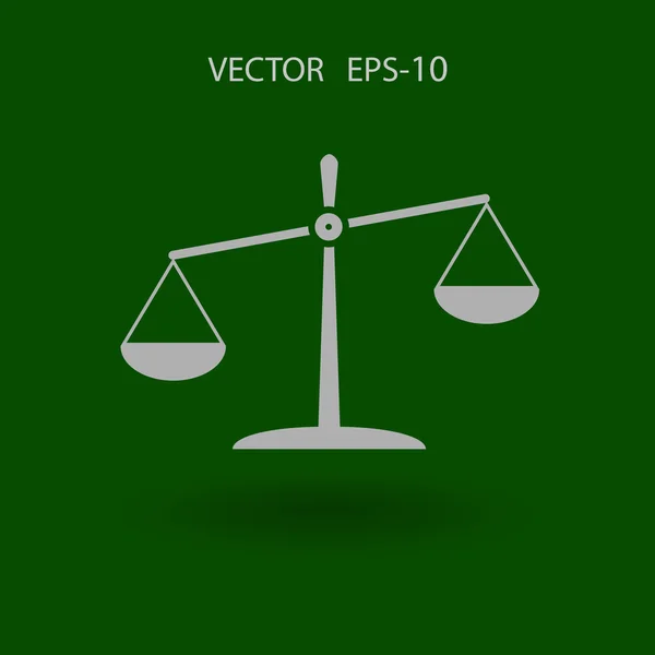 Platte pictogram van Justitie — Stockvector