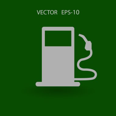 Düz yakıt simgesi. Vektör