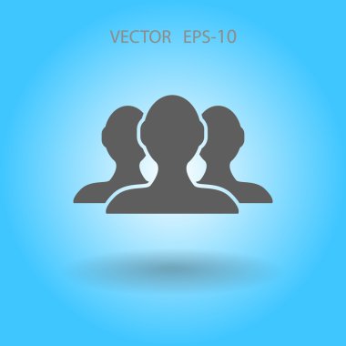 Takım çalışması, düz simgesi