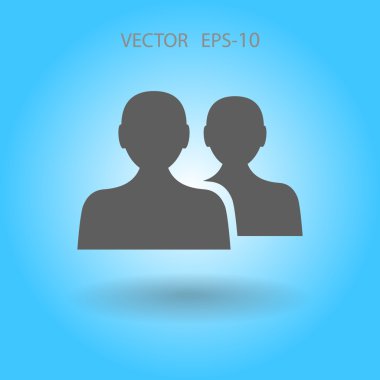 Takım çalışması, düz simgesi