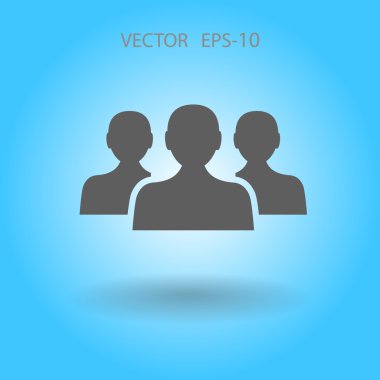 Takım çalışması, düz simgesi