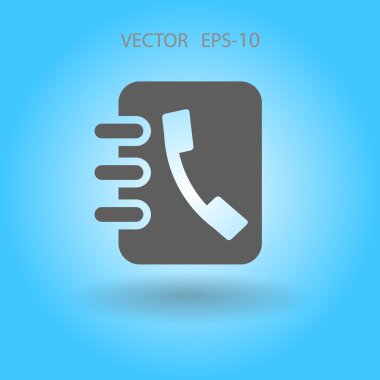 rehber kitap düz simgesi