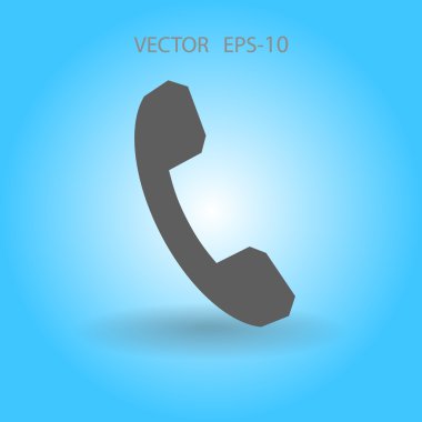 düz bir telefon simgesi