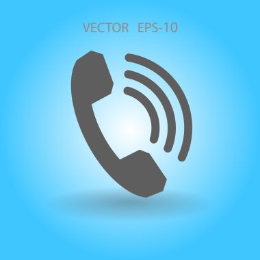 düz bir telefon simgesi