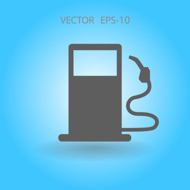Düz yakıt simgesi. Vektör