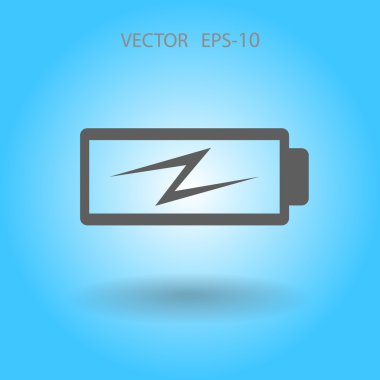 Düz pil düşük güç simgesi