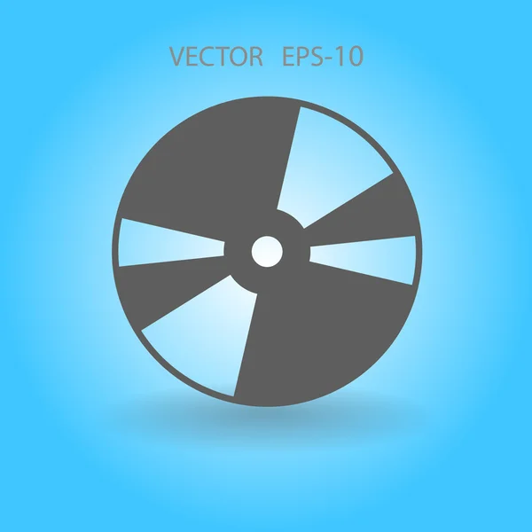 Platte pictogram van Dvd-Disk — Stockvector