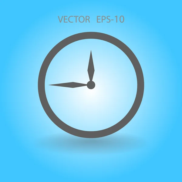 Flat  icon of clock — Stock Vector