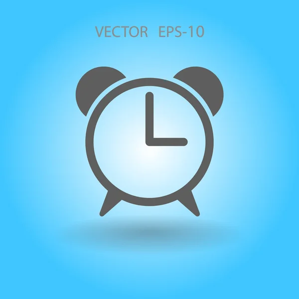 Platte pictogram voor alarm clock — Stockvector