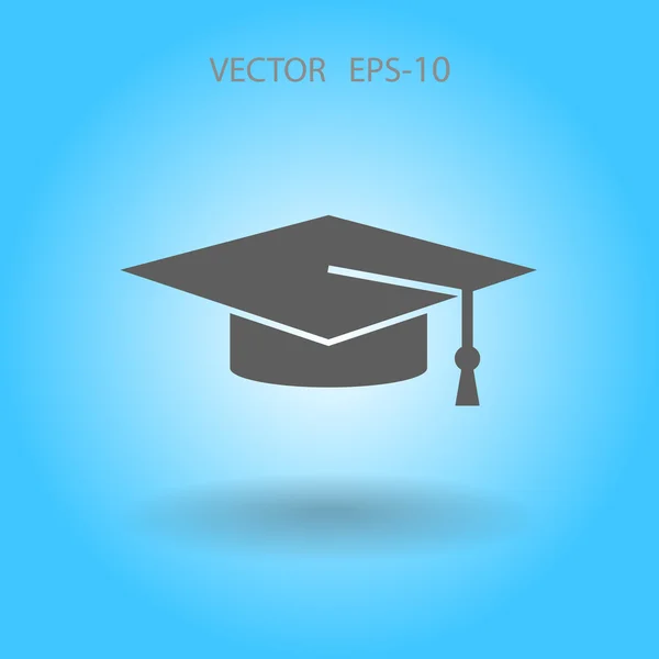 Icono plano de graduado — Vector de stock