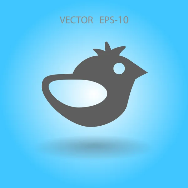 Icono plano de ave — Vector de stock