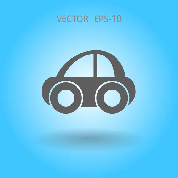 Sombra larga plana Icono del coche, ilustración del vector — Archivo Imágenes Vectoriales