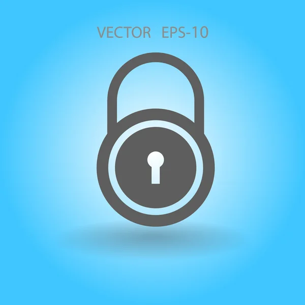 Flat icon of lock — Stock Vector