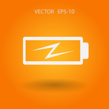 Düz pil düşük güç simgesi