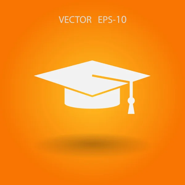 Icono plano de graduado — Archivo Imágenes Vectoriales