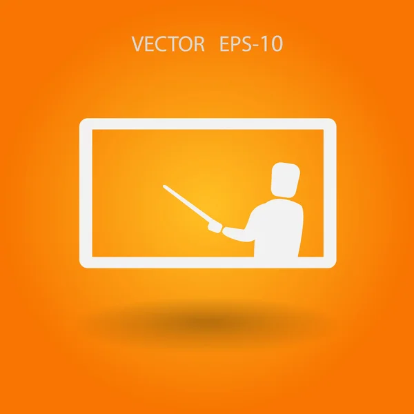 Icono plano de presentación — Vector de stock