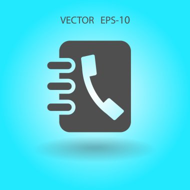 rehber kitap düz simgesi