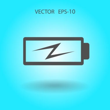 Düz pil düşük güç simgesi