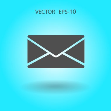 Mektubun düz simgesi