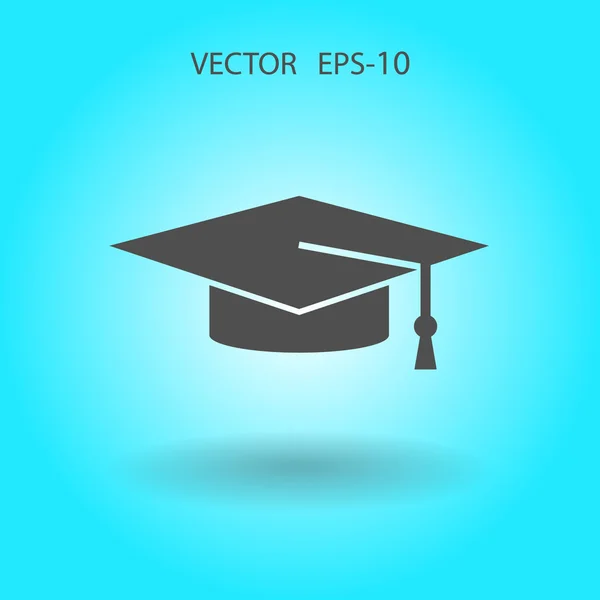 Icono plano de graduado — Vector de stock