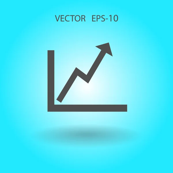 Icona piatta del grafico — Vettoriale Stock