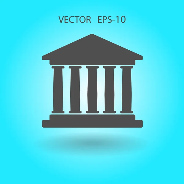 Flat ikonen av packar ihop byggnad — Stock vektor