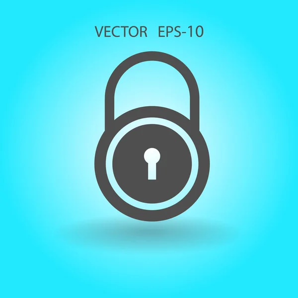 Flat icon of lock — Stock Vector