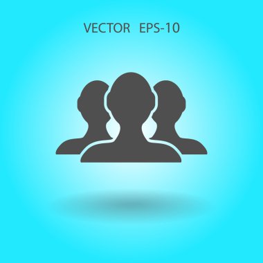 Takım çalışması, düz simgesi