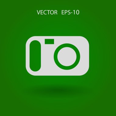 Fotoğraf makinesinin düz simgesi