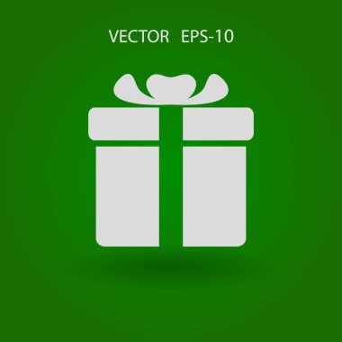 Düz hediye kutusu simgesi
