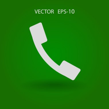 Telefon düz simgesi