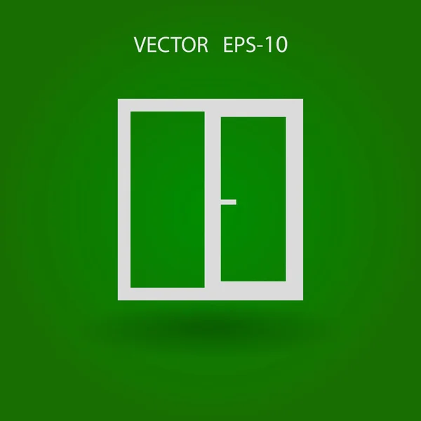 Lapos ablak ikon — Stock Vector