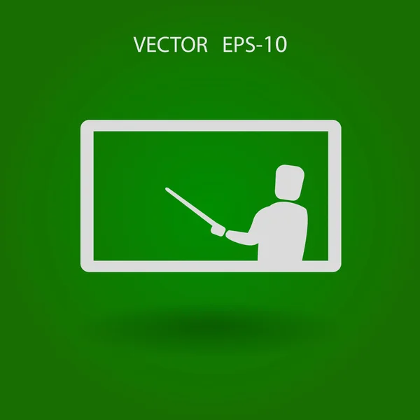 Icono plano de presentación — Vector de stock