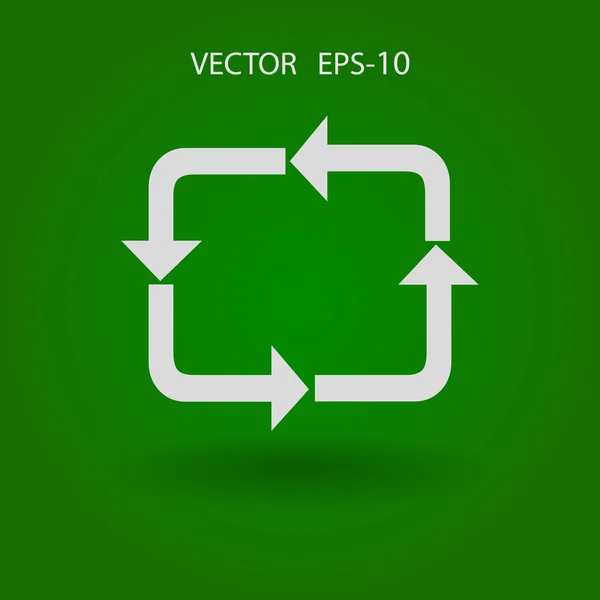 Ícone plano de cíclico — Vetor de Stock